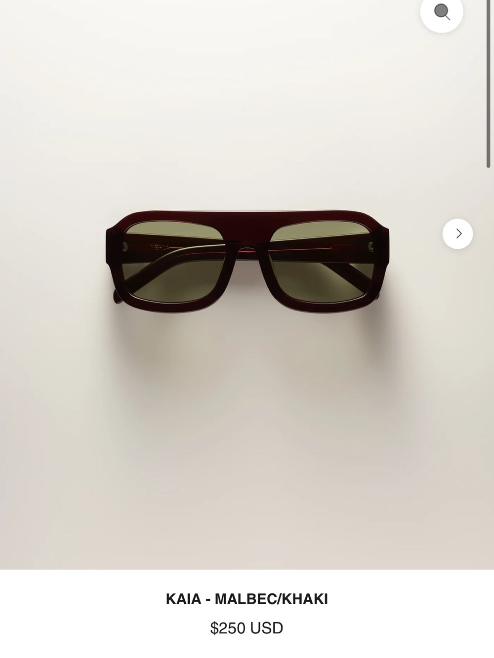 VEHLA Kaia Sunglasses in Malbec/khaki